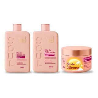 Kit Capilar Mix De Silicone Turbo 3 Itens Soul Cosméticos